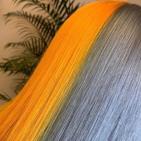 bright hair colour rri grey and yellow