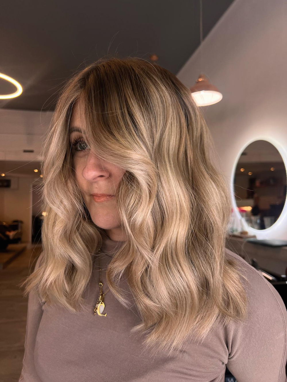 Gold-toned blonde hair