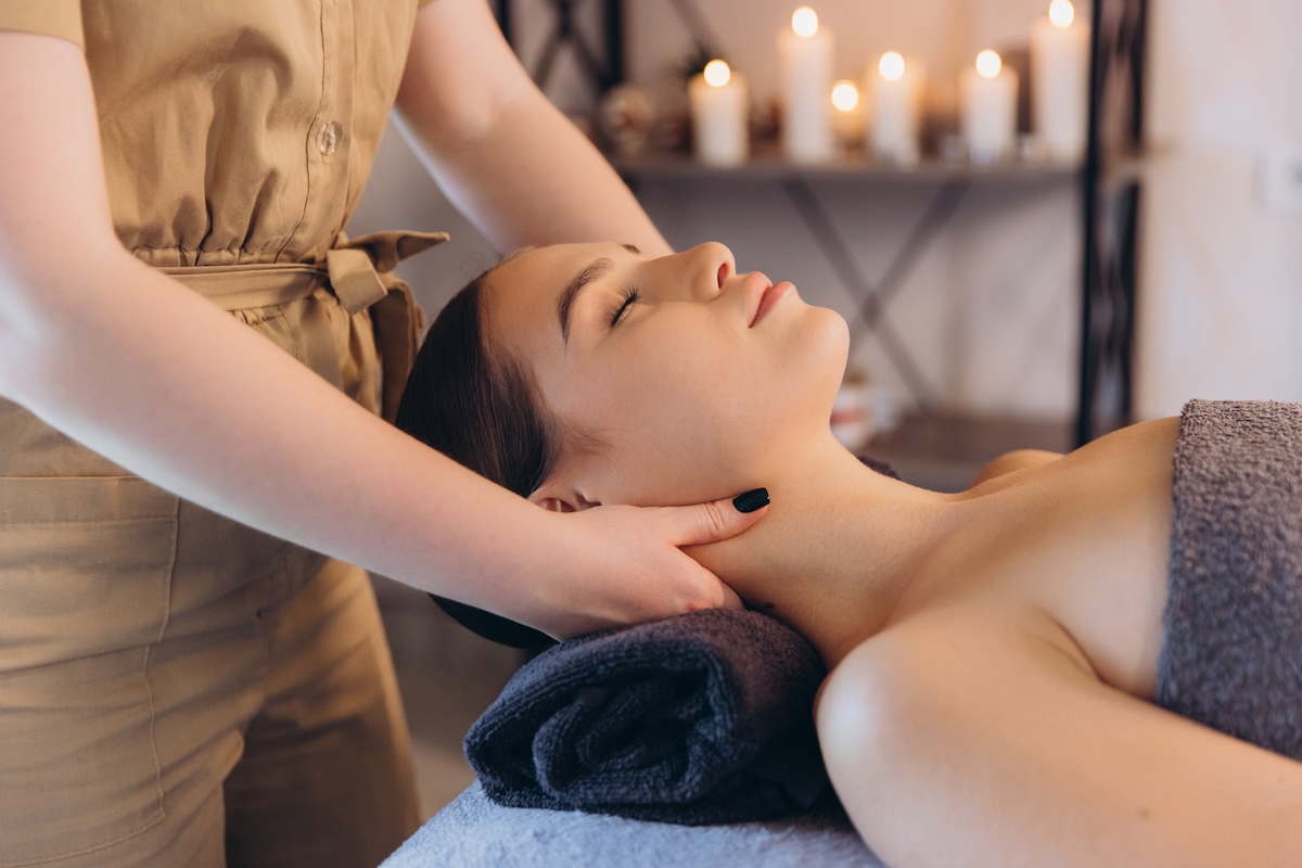 Client receiving a professional facial treatment in a salon – highlighting staff roles affected by zero-hours contract changes