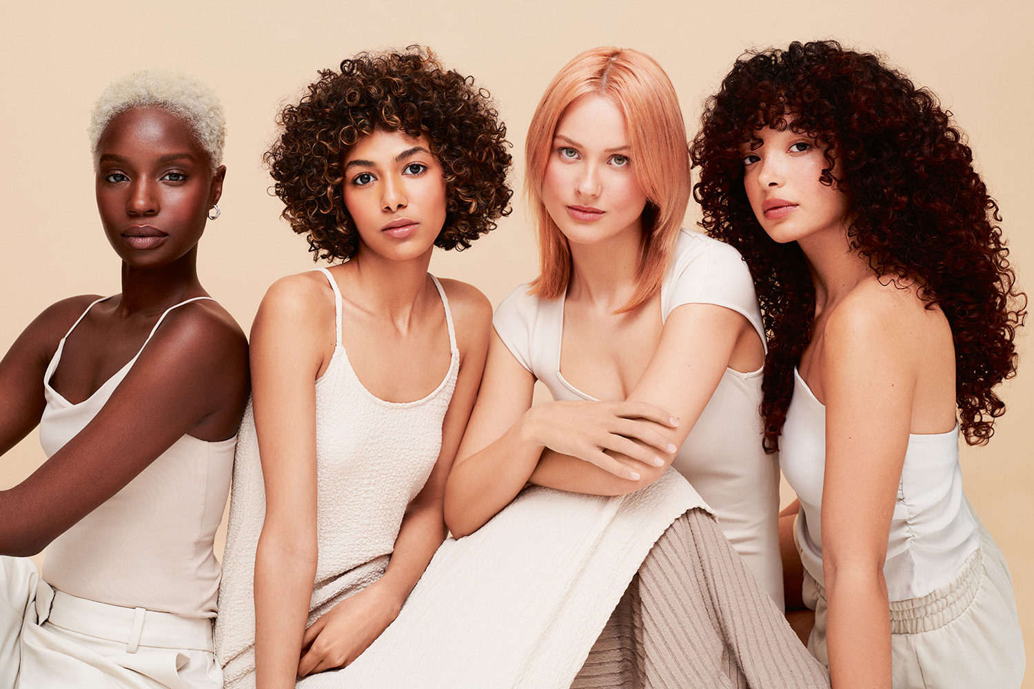 4 models with natural hair