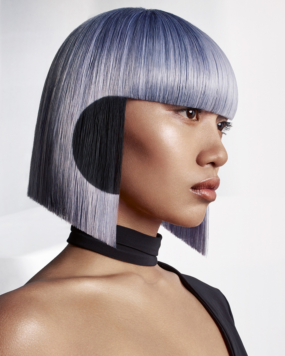 Lilac metallic bob hair by RUSH