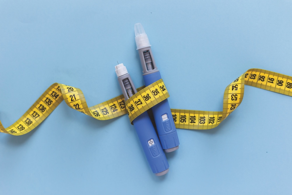 Close-up of Ozempic injection pens used for medical weight loss treatments