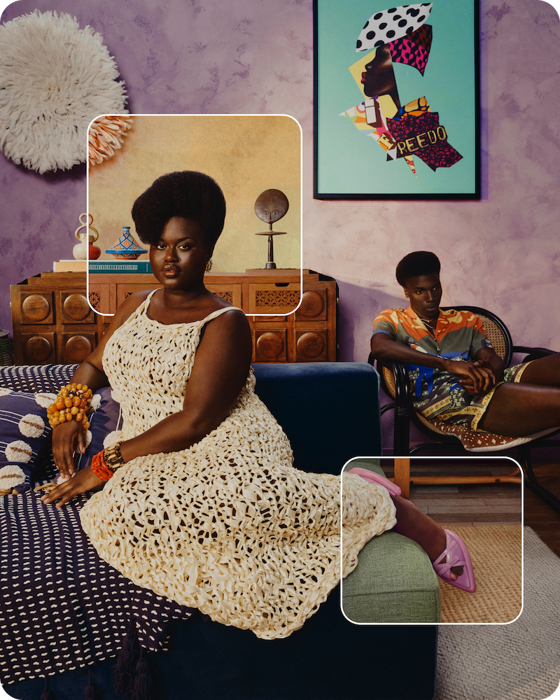 Afrohemian-inspired interior featuring African textiles, natural fibres and boho décor elements from Pinterest’s 2026 trend forecast