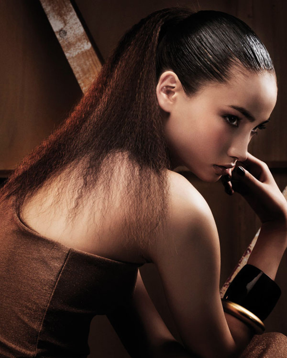 Crimped ponytail by Tracey Ann Smith