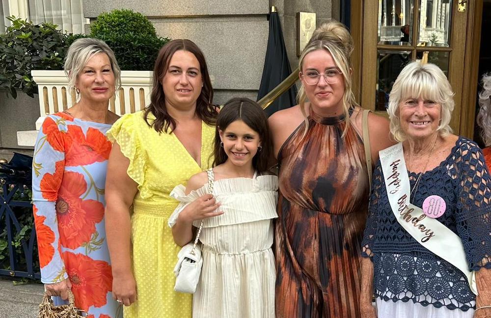 Brooks & Brooks client Terri with her family in London