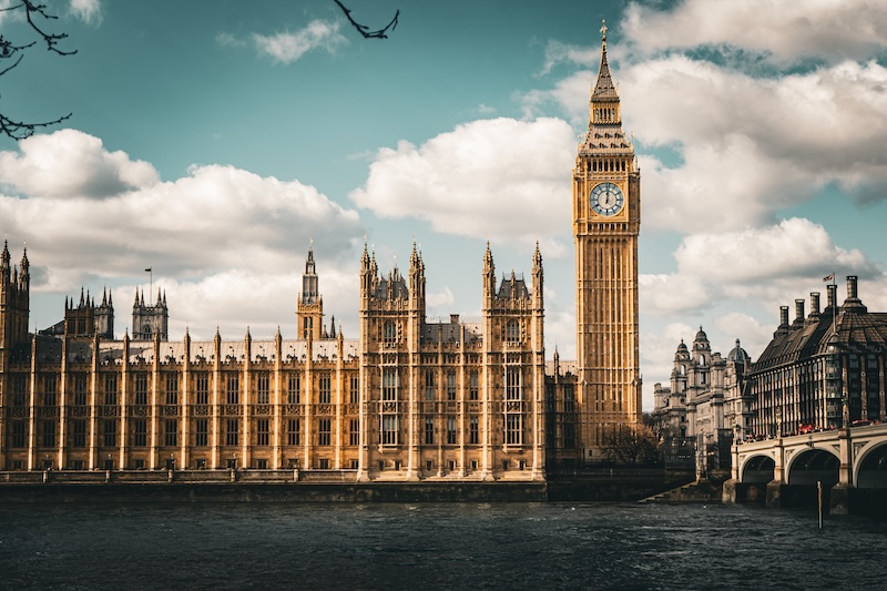 Houses of Parliament in London, where UK beauty industry policy and SIC code classifications are recognised