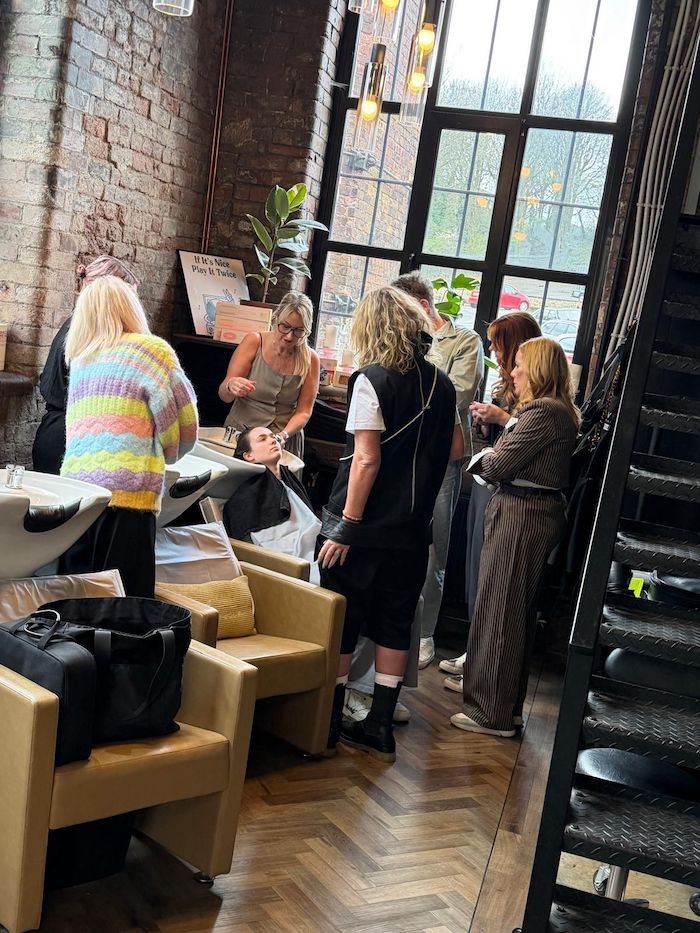 Coloraqua educators leaning how to use the brand's colour products 