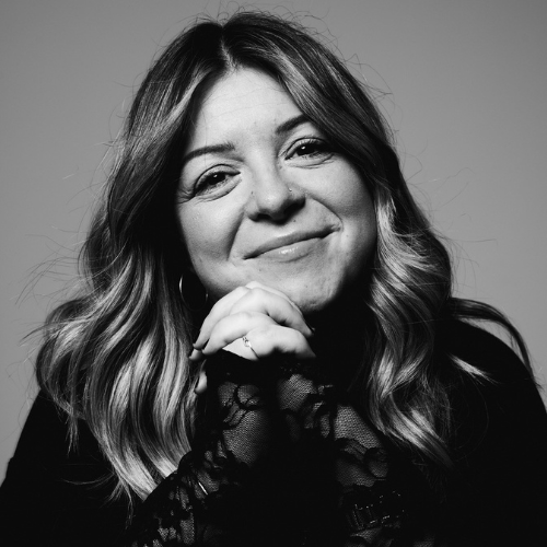 Black and white headshot of RACHEL JENNER CLARKE, OPERATIONS MANAGER, HARE & BONE