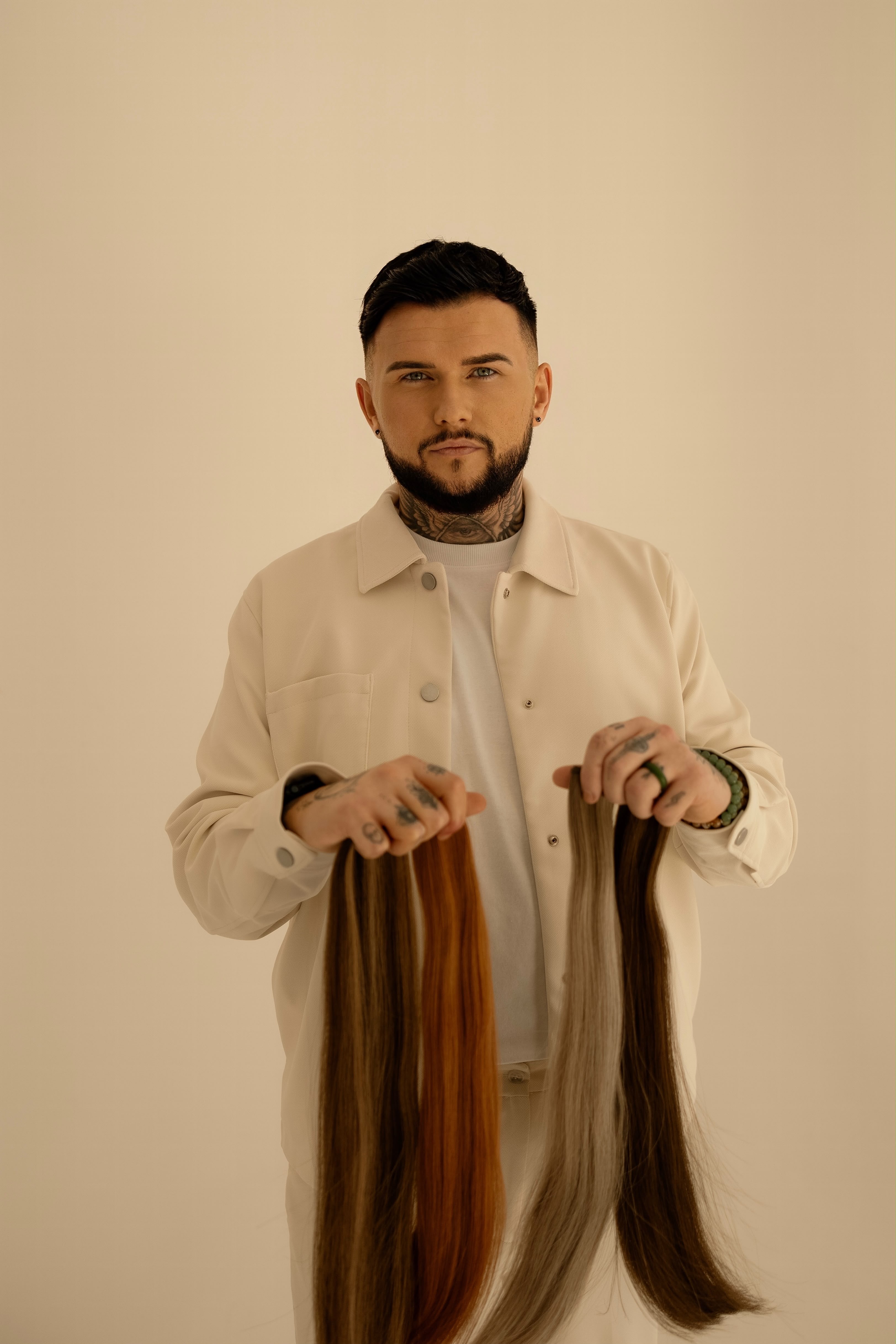 Kyle Castille with his new hair extensions launch CAST